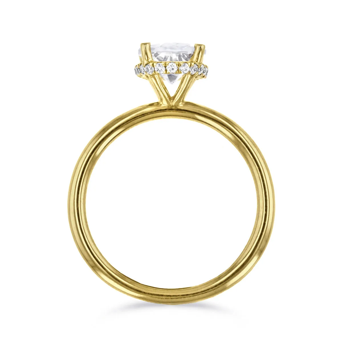 0-50ct Fleur Oval Cut Diamond Solitaire Engagement Ring | 18ct-Yellow-Gold