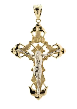 10K Gold Cross / Crucifix Pendant  |  10.3 Grams