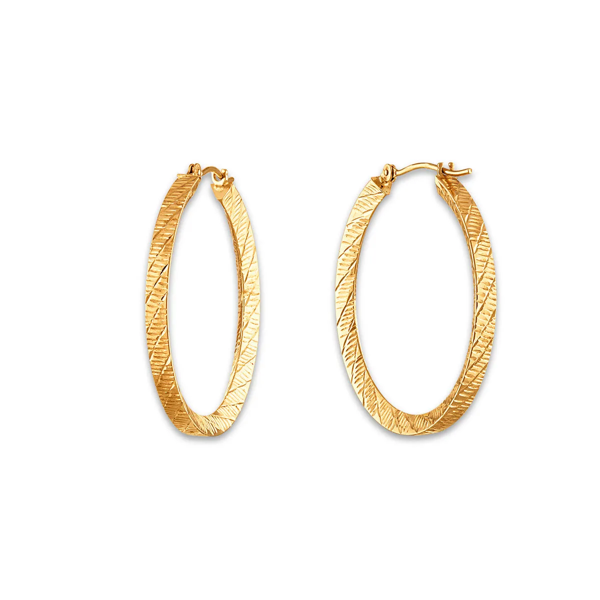 10KT Yellow Gold 30MM Hoop Earrings