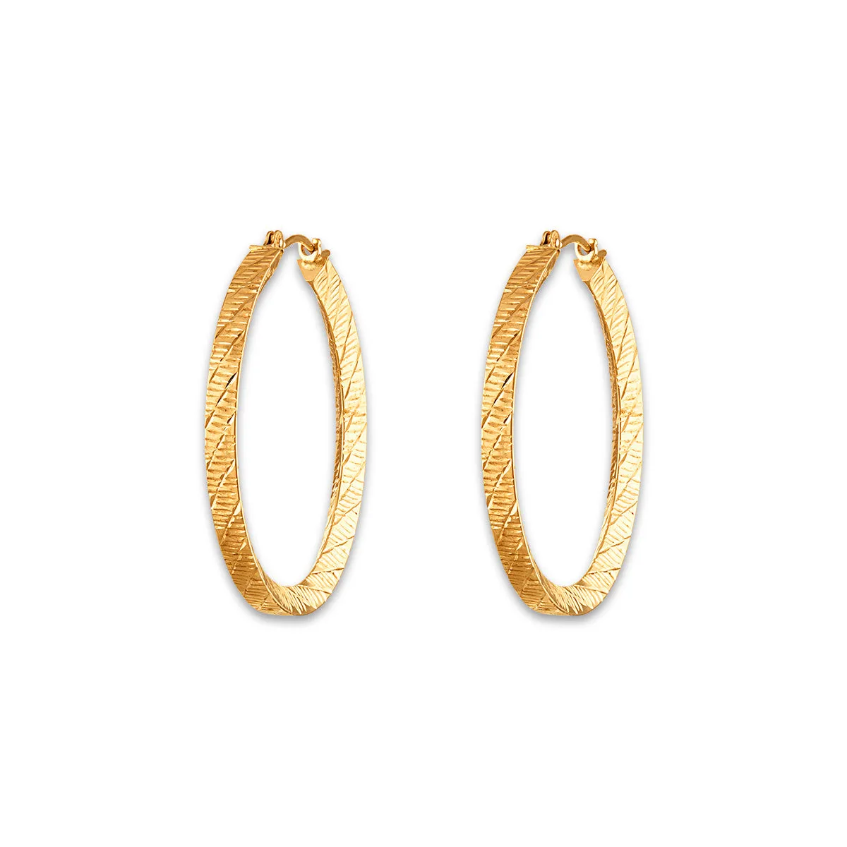 10KT Yellow Gold 30MM Hoop Earrings