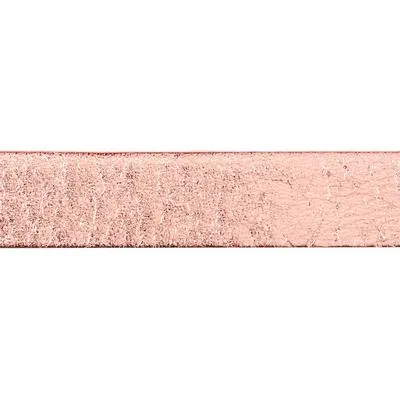 10mm Rose Gold Pearl Metallic Flat Leather