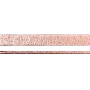 10mm Rose Gold Pearl Metallic Flat Leather