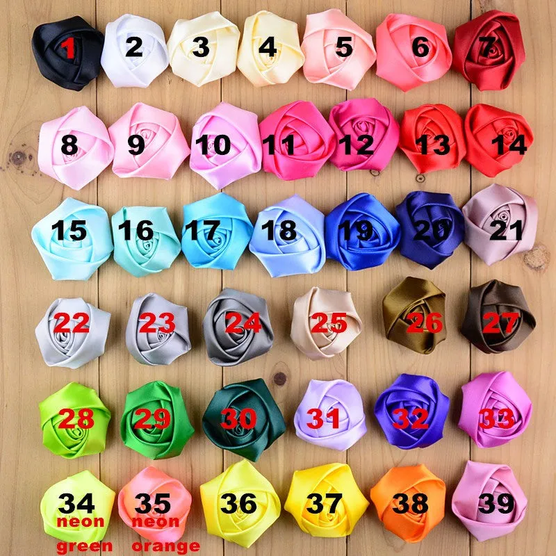 10pcs Satin Rose Brooch Bouquet PACK- 006