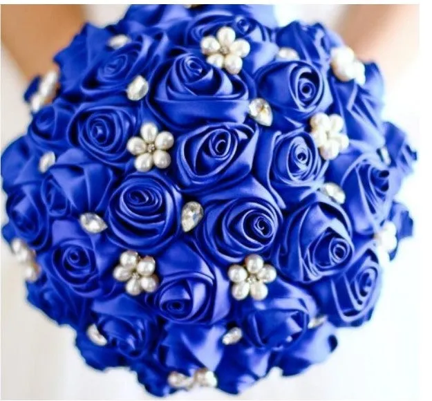 10pcs. Satin Rose Brooch Bouquet PACK- 007