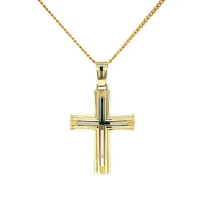 14ct Two tone Cross