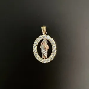 14k Gold Mini San Judas Pendant 2247