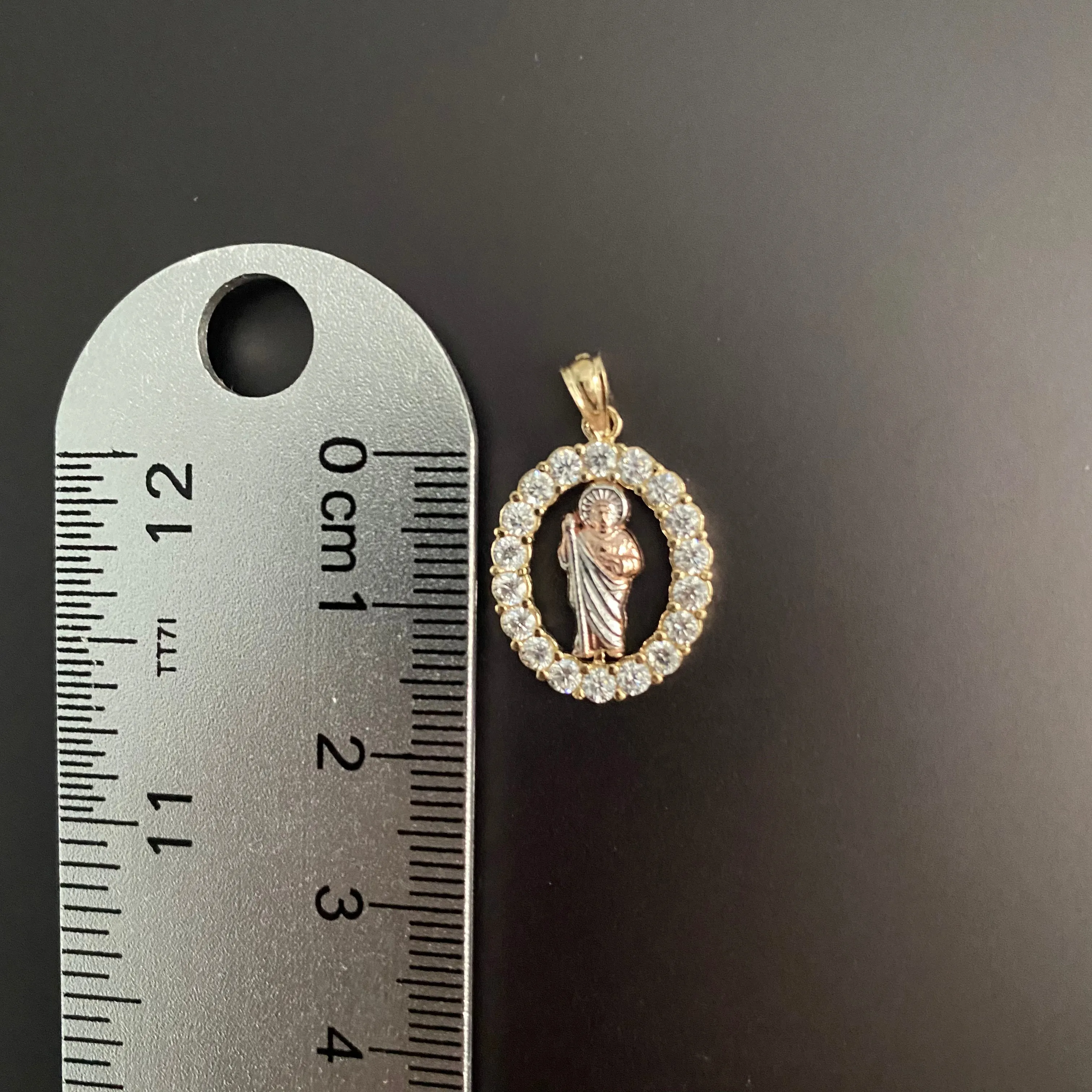 14k Gold Mini San Judas Pendant 2247