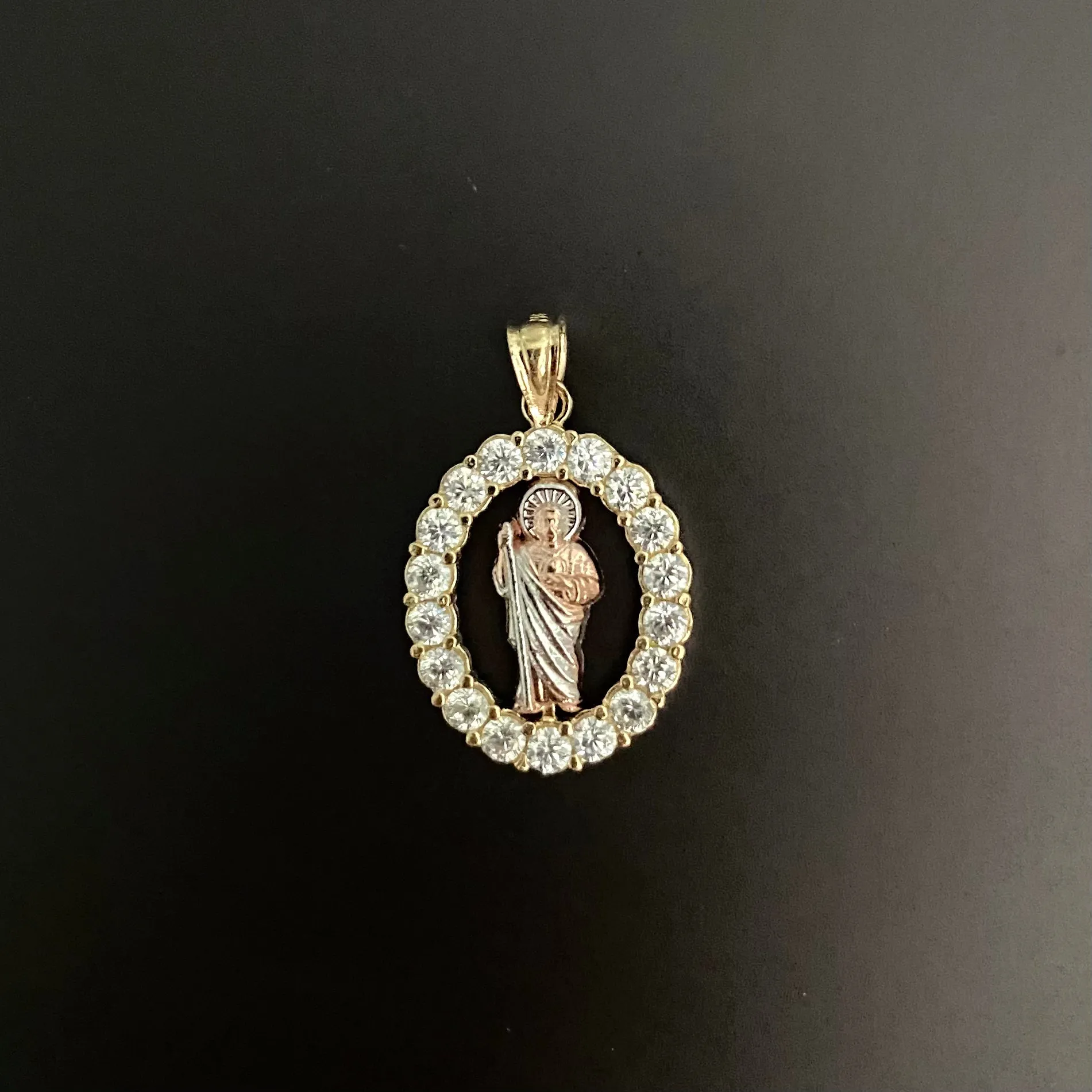 14k Gold Mini San Judas Pendant 2247