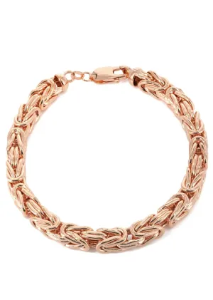 14K Rose Gold Bracelet Byzantine