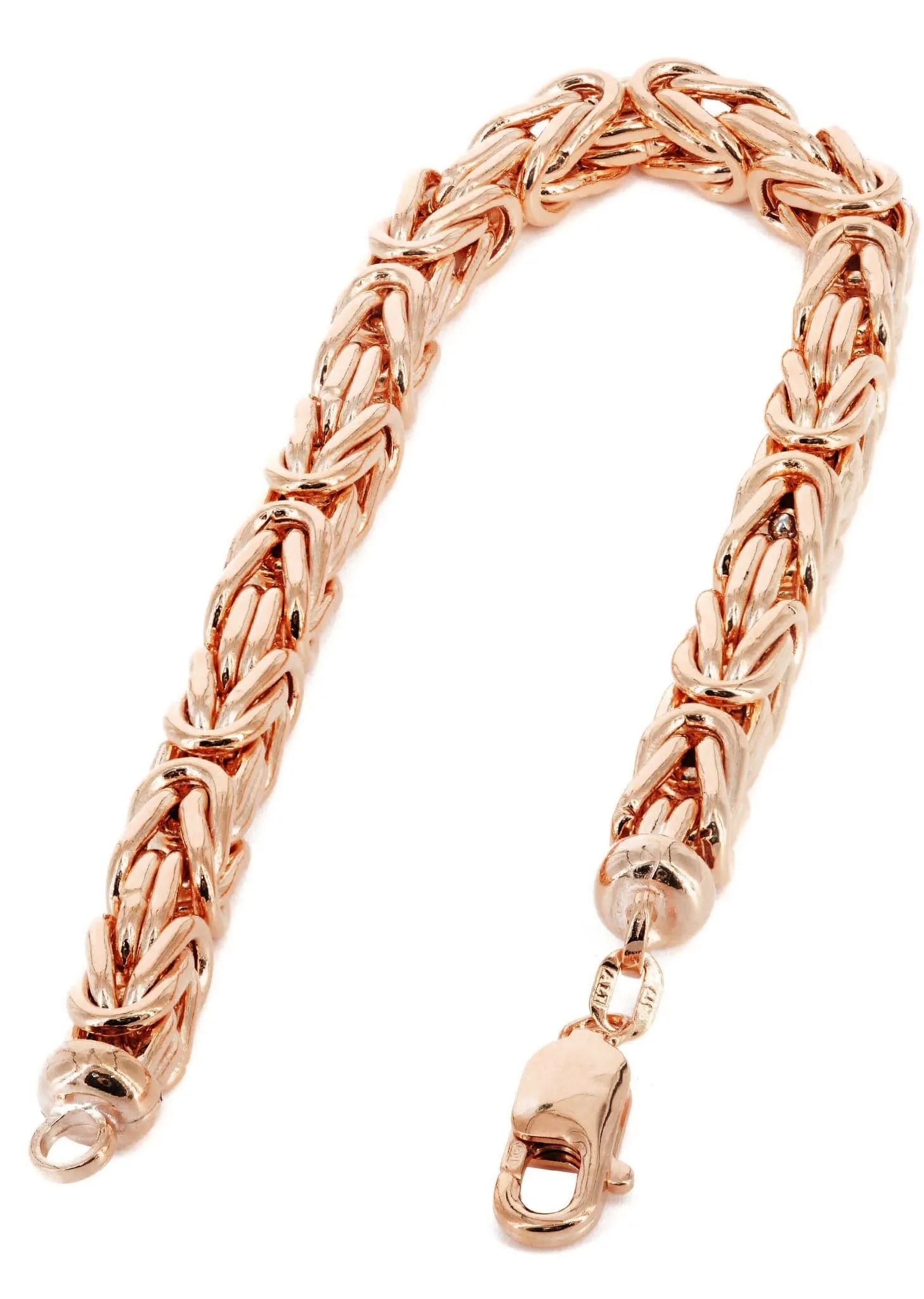 14K Rose Gold Bracelet Byzantine