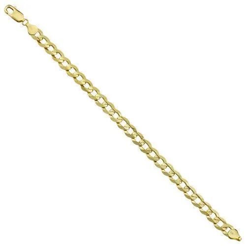 14k Yellow Gold Curb Link Bracelet 8 mm