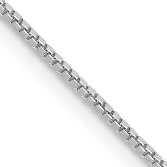 14KT White Gold 16-inch 0.7MM Box Pendant Chain