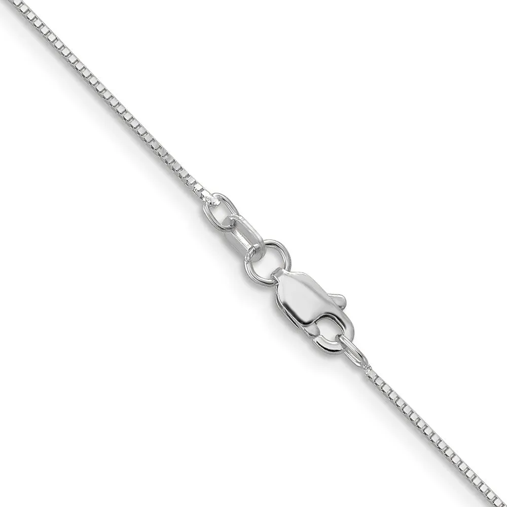 14KT White Gold 16-inch 0.7MM Box Pendant Chain