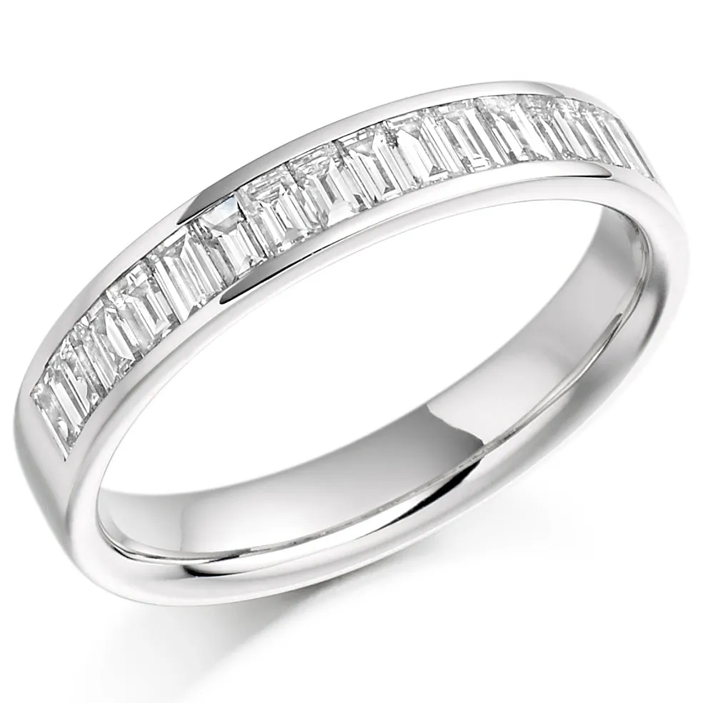 18ct White Gold Baguette Cut Eternity Ring 0.76ct