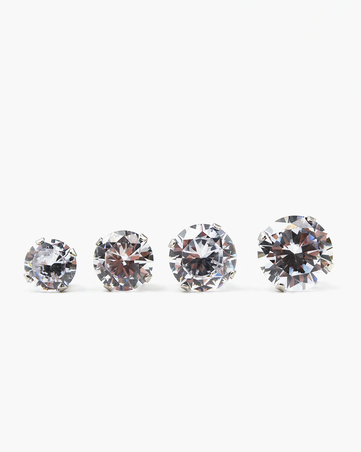 2 CT Classic Brilliant Cut CZ Earrings