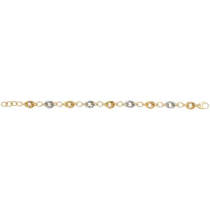 9CT GOLD 2 TONE KNOT FANCY BRACELET