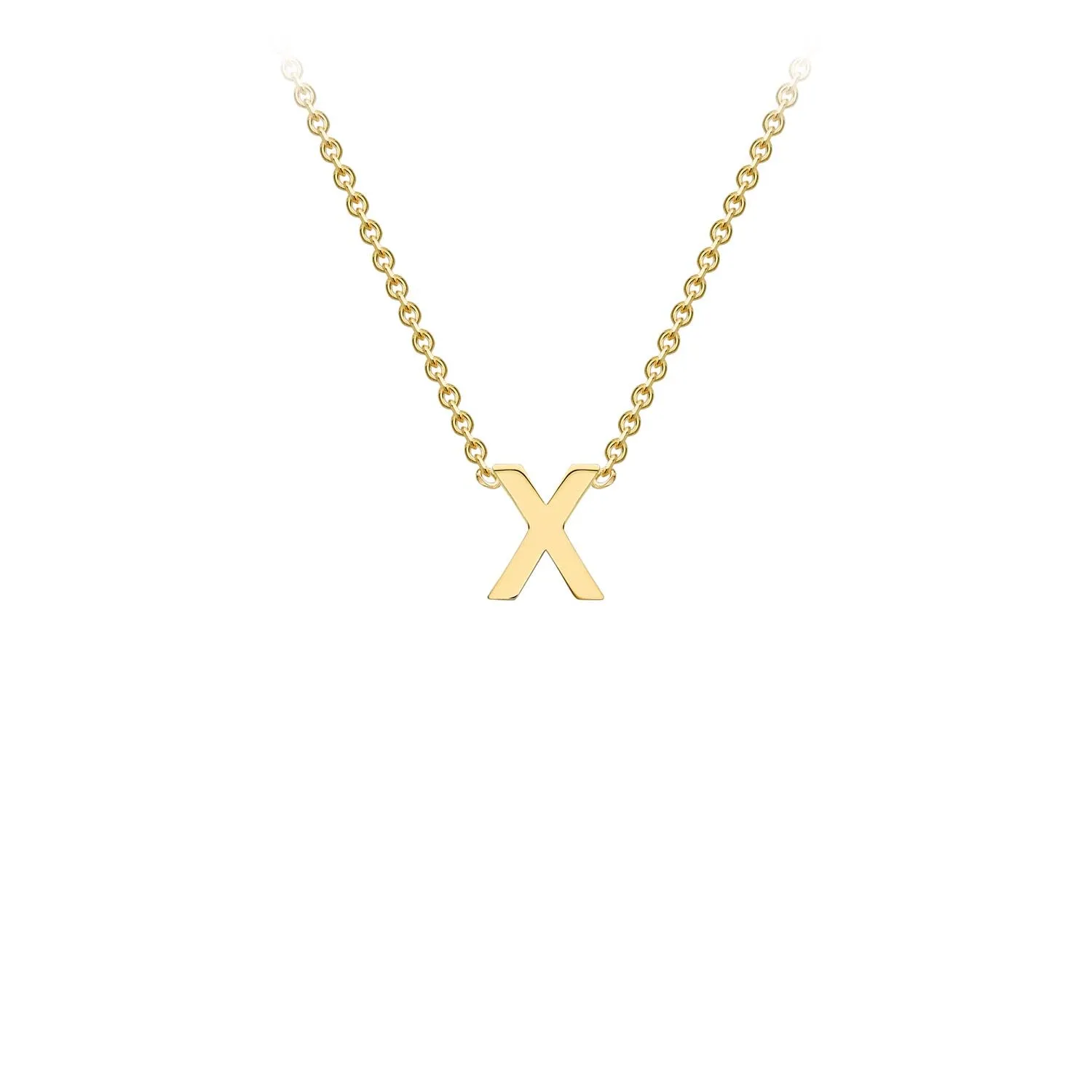 9K Gold 'X' Initial Necklace - 1.19.0173