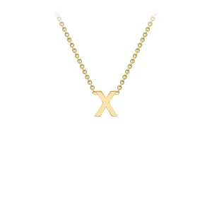 9K Gold 'X' Initial Necklace - 1.19.0173