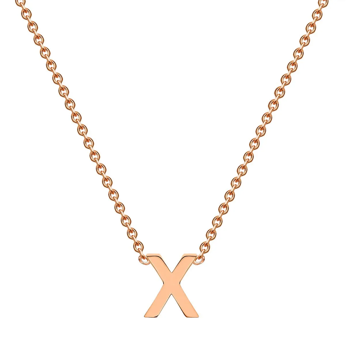 9K Gold 'X' Initial Necklace - 1.19.0173