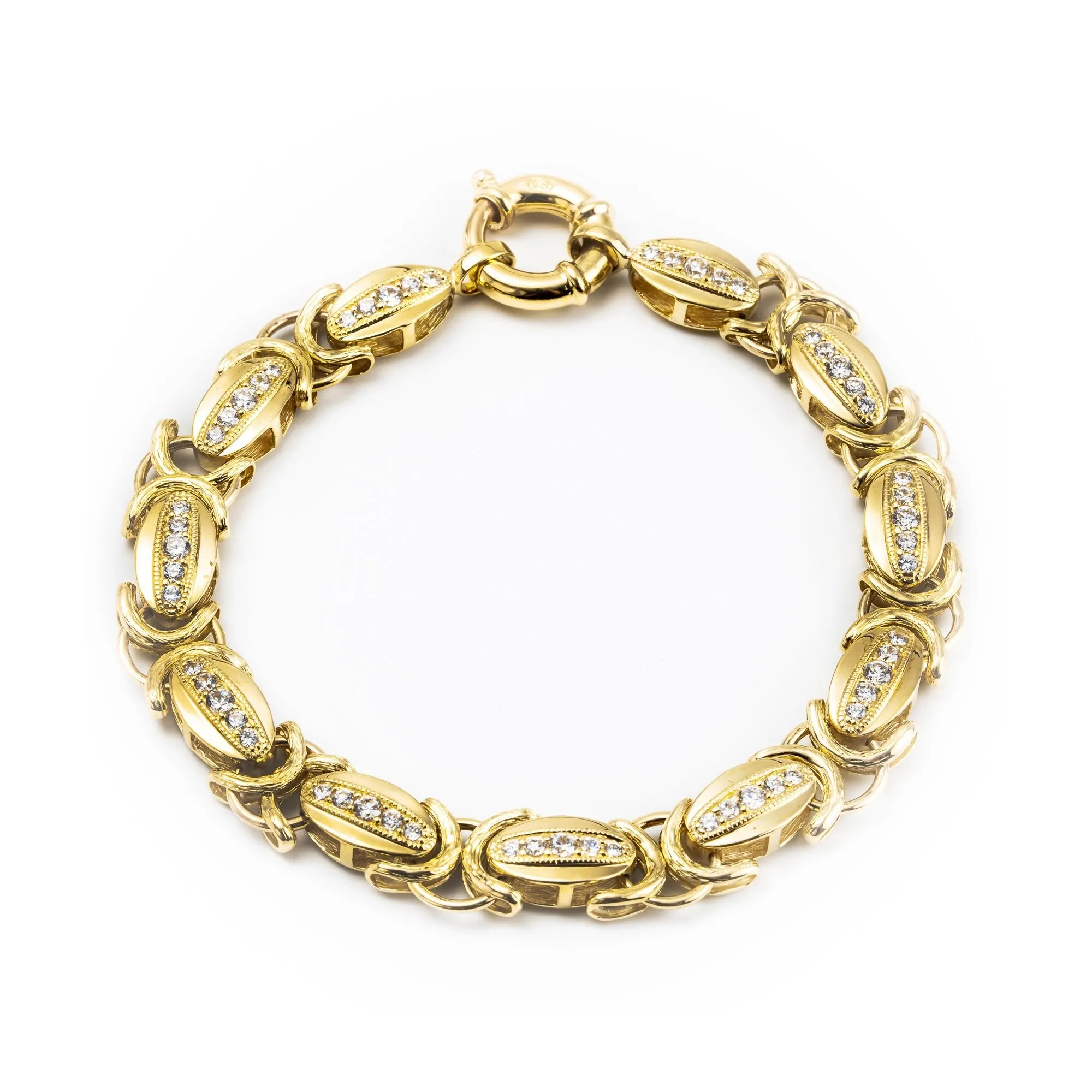 9K Yellow Gold Australian Made Cubic Zirconia Bracelet - 20704582