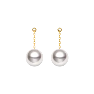 Akoya Pearl 18K Gold Ear Stud Ear Thread Drop Earring Chains