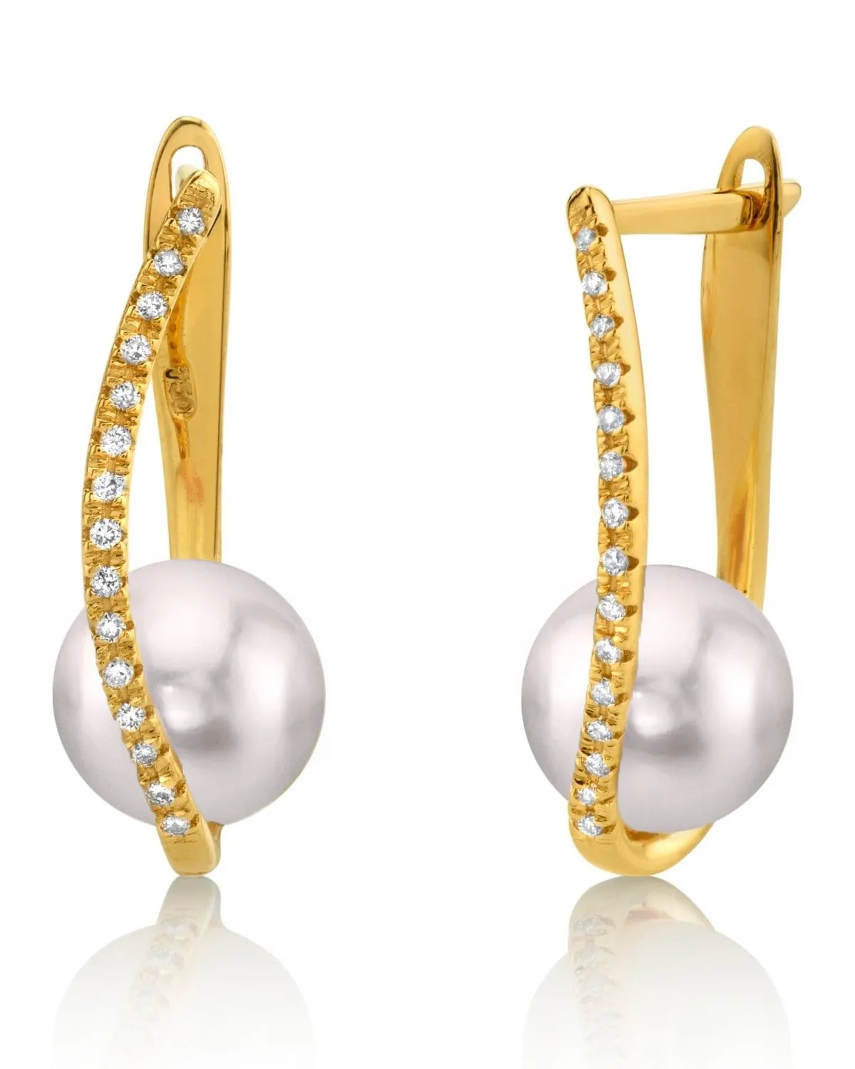 Akoya Pearl & Diamond Eliza Drop Earrings