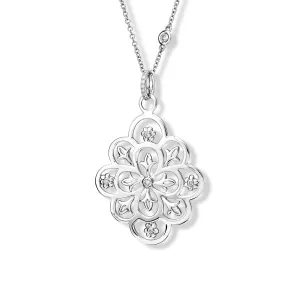 Arbol de la Vida Necklace Pendant White Gold - Diamond