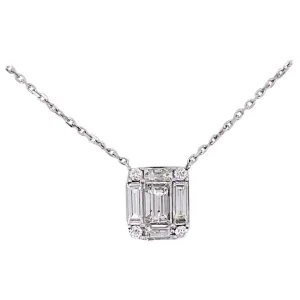 Art Deco Emerald Diamond Necklace