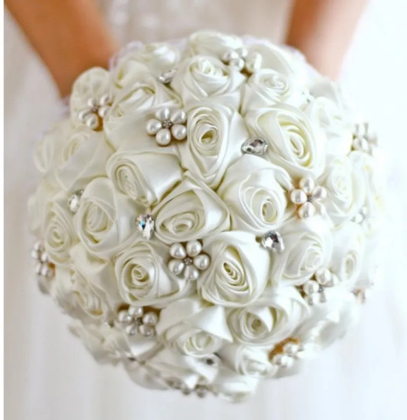 ASHLEY ~ Satin Rose Brooch Bouquet or DIY KIT