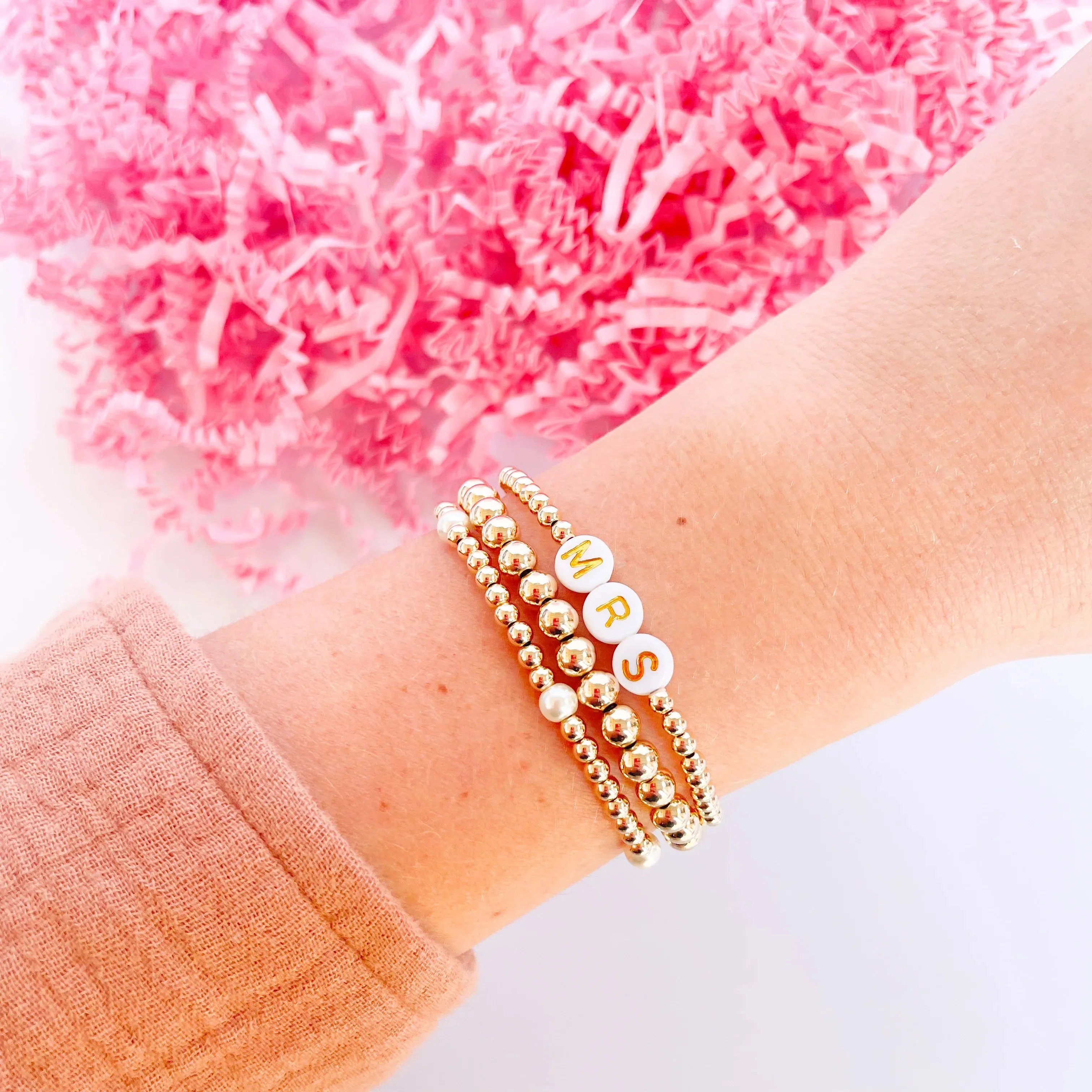 Beaded Blondes | Madi Beaded Bracelet in Gold