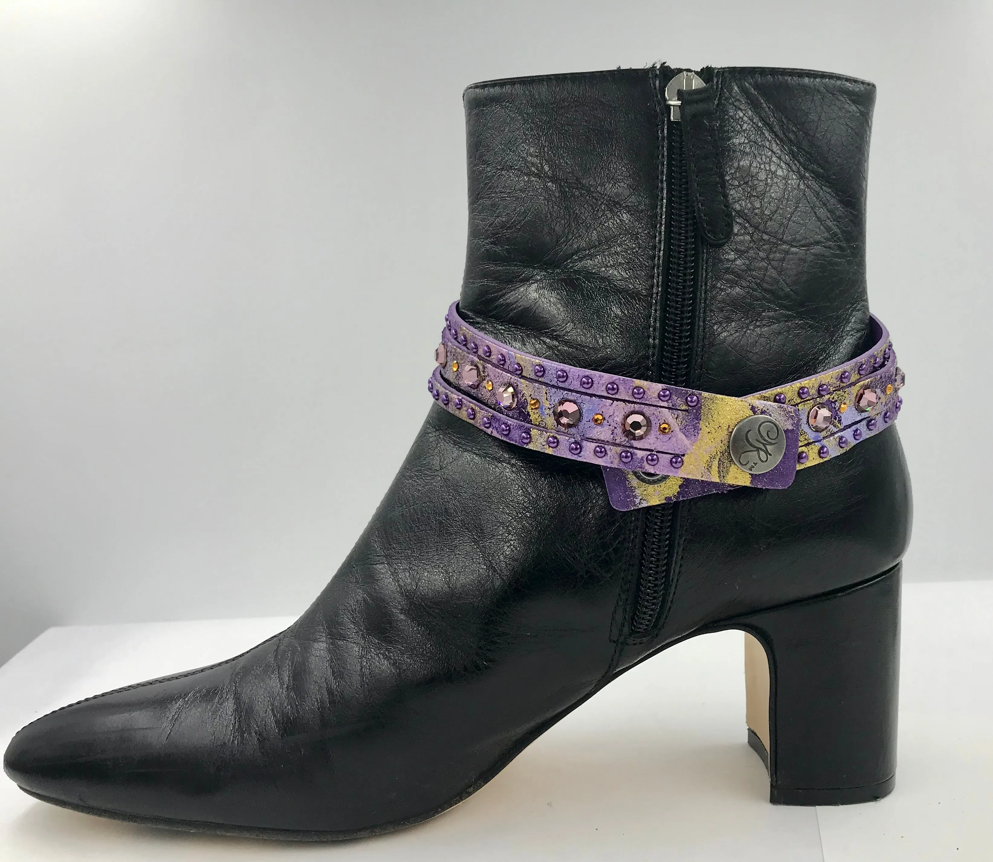 Big Stone Triple Treat  Bracelet/Choker/Boot Cuff - "Purple Haze"