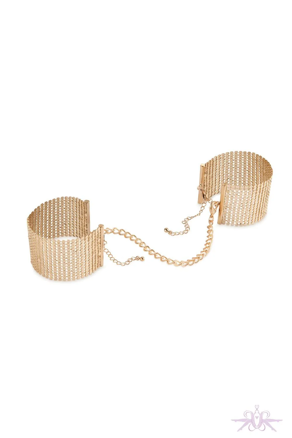 Bijoux Indiscrets Desir Metallique Mesh Handcuffs Gold