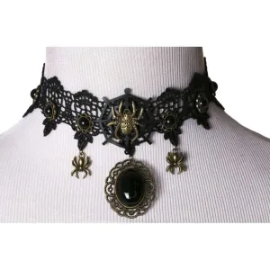 Black Spider Lace Choker