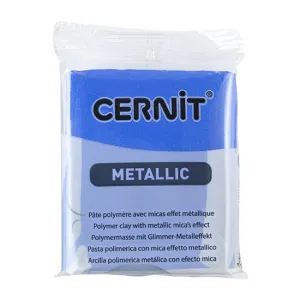 Cernit Metallic Polymer Clay - Blue 2oz (56g) block