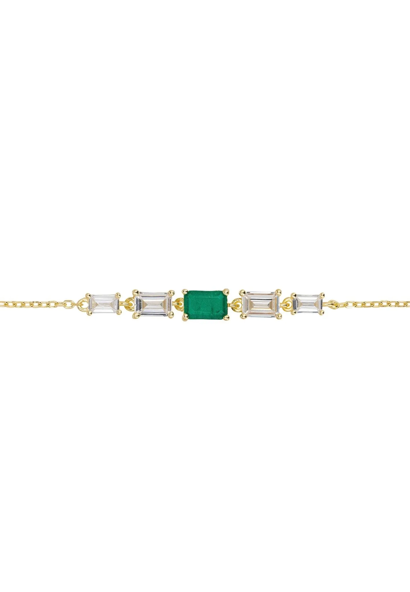 Clara Gemstone Bracelets Gold Colombian Emerald