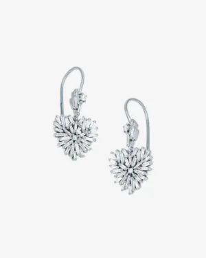 Classic Diamond Small Heart Hook Earrings