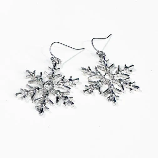 Classic Silver Snowflake Earrings