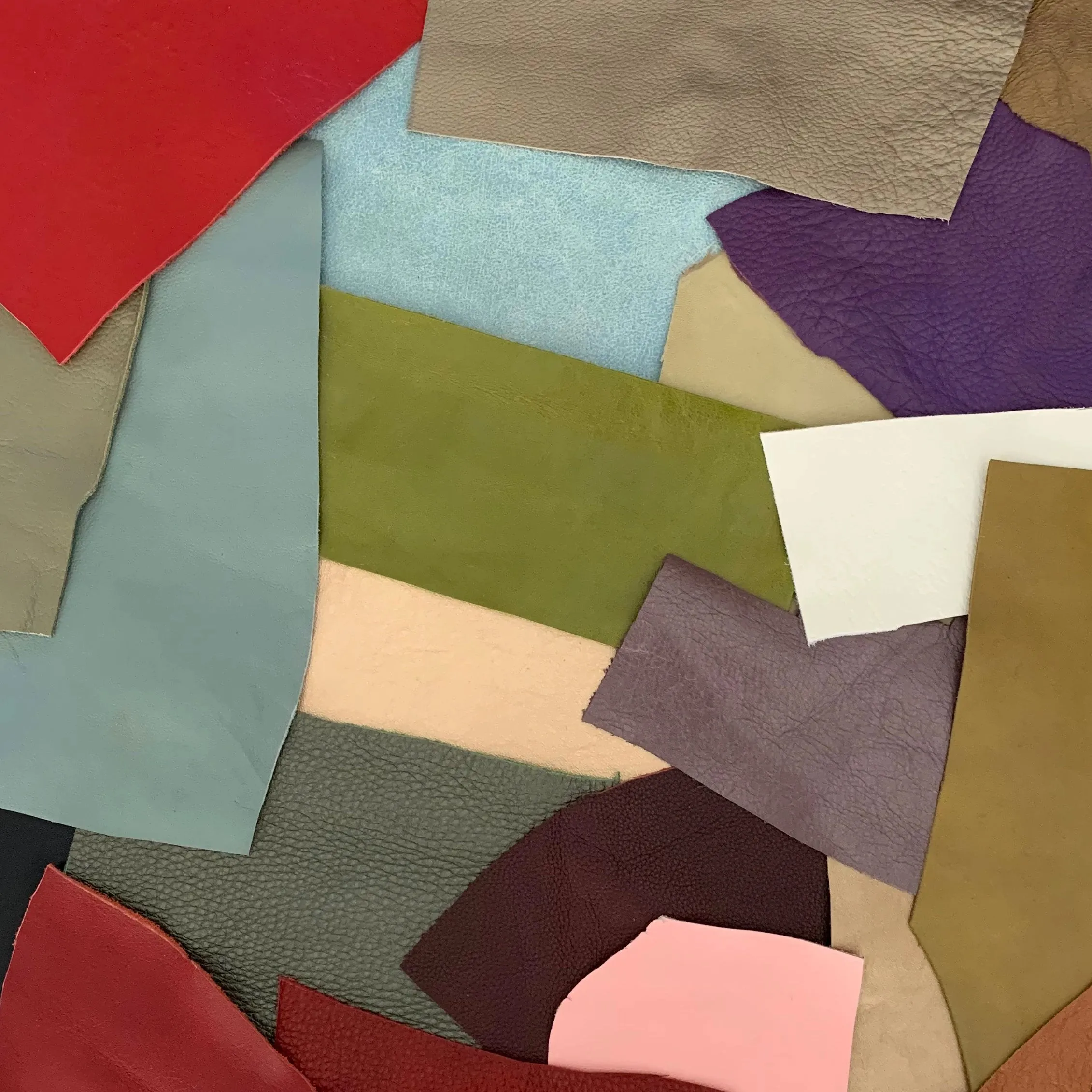 Colorful Leather Pieces - 1 Pound Bag of Scraps & Remnants - for Crafts, Art, DIY Projects, Jewelry