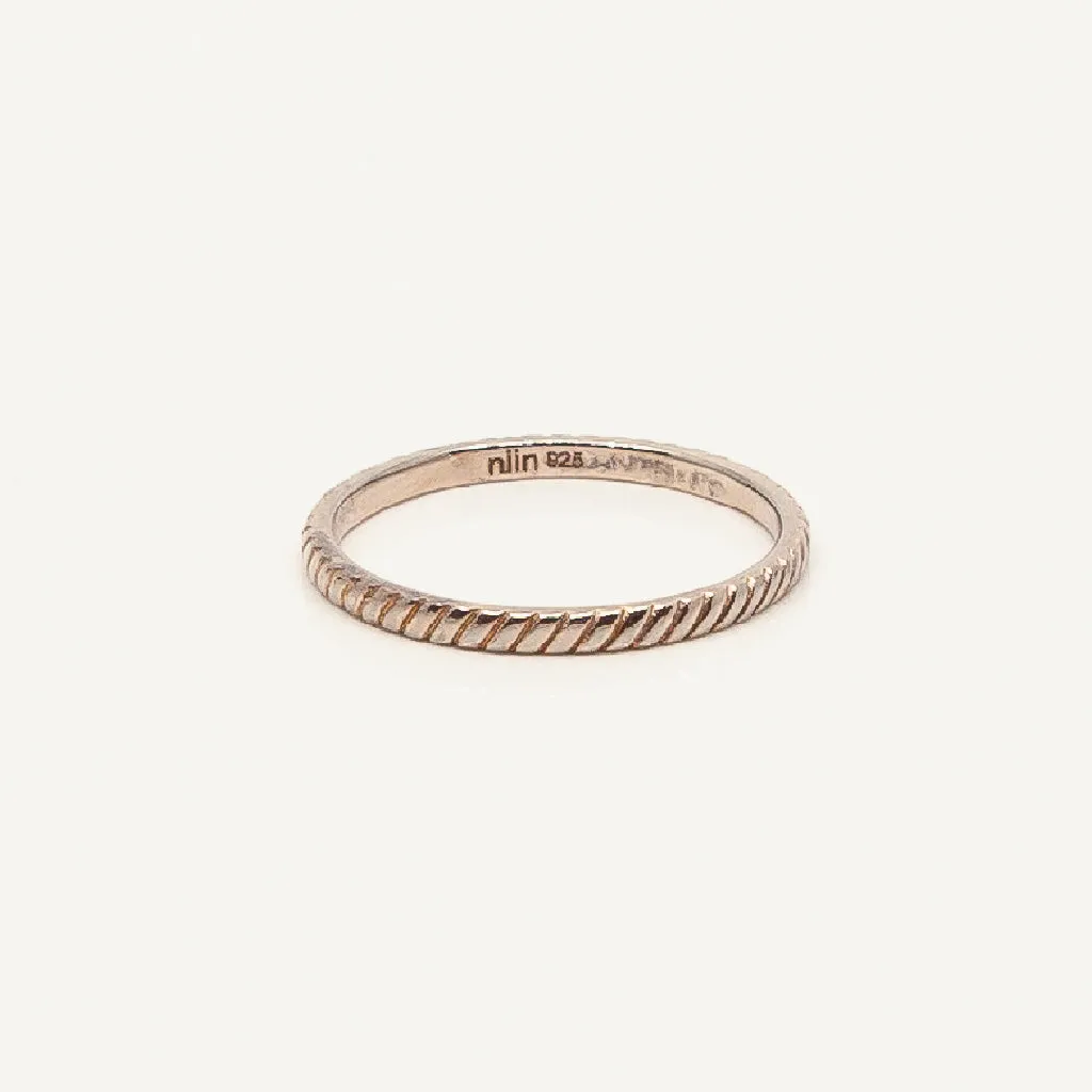 Cosmo Single Twisted Gold Plated Ring