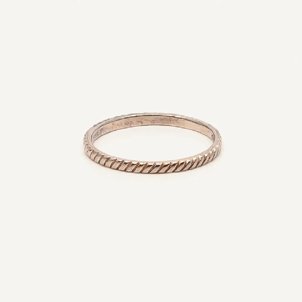 Cosmo Single Twisted Gold Plated Ring