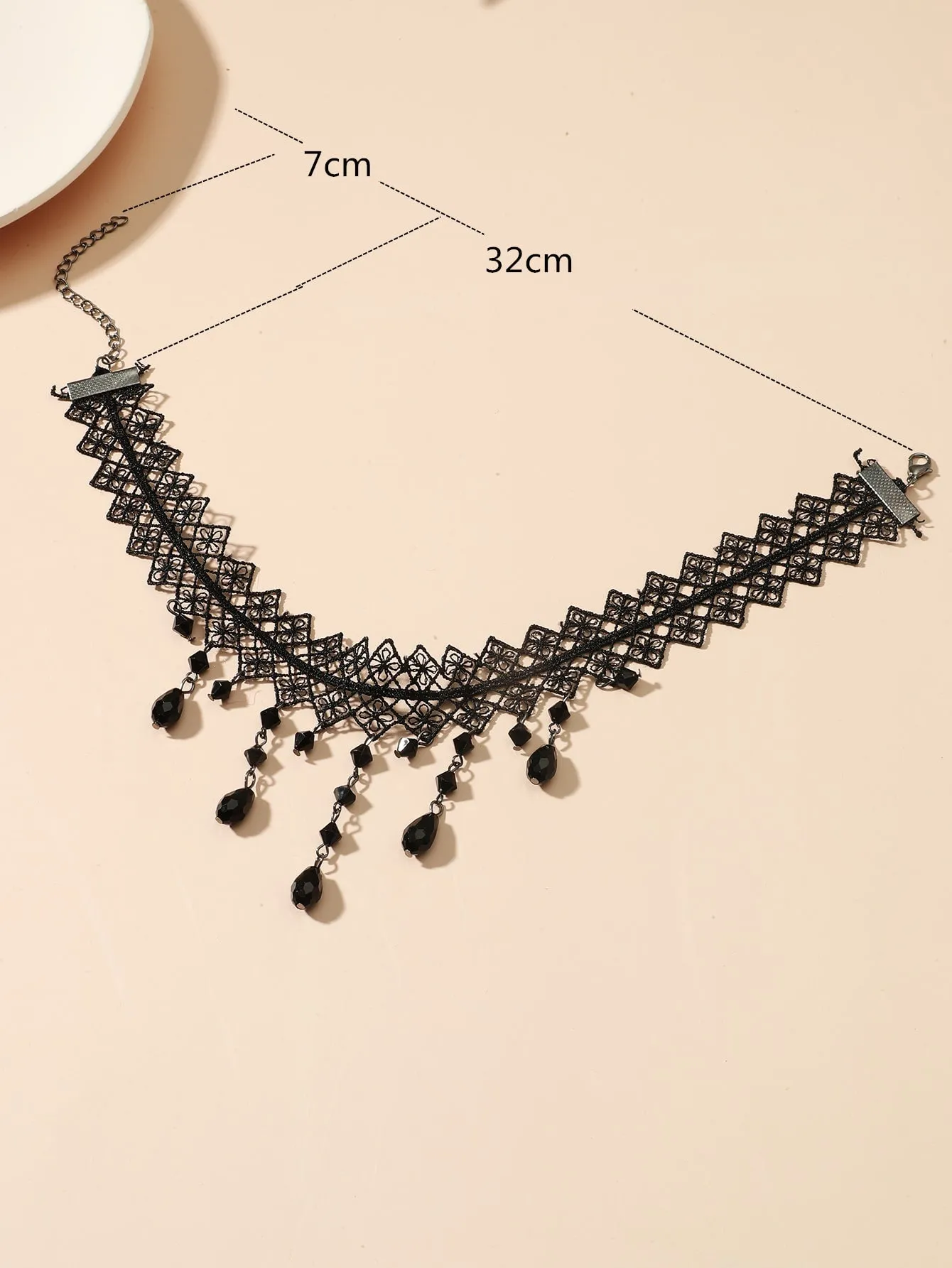 Crystal Bead Decor Lace Choker for Women Jewelry for Women Necklace Accessories