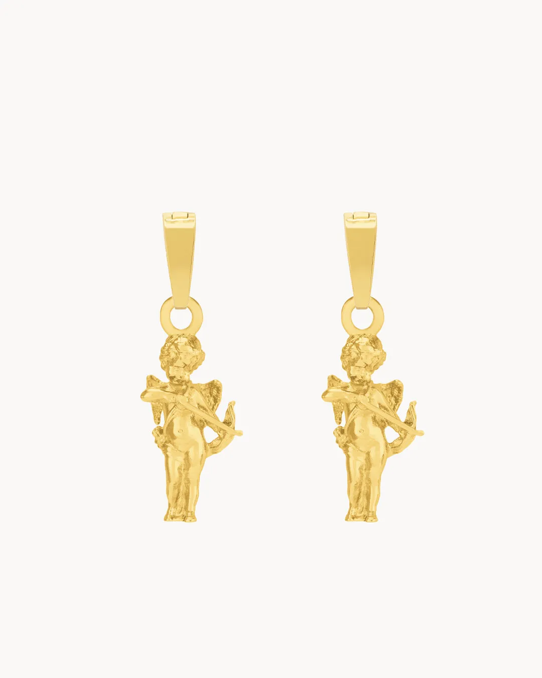 Cupid Earring Pendants, Gold