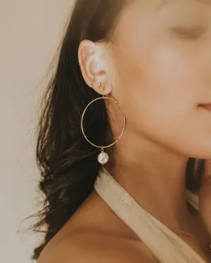 Dainty Baroque Pearl Hoops