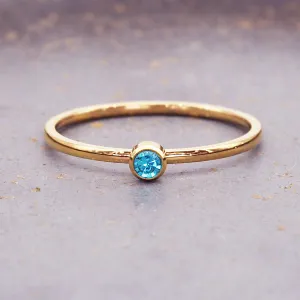 Dainty Birthstone Gold Ring