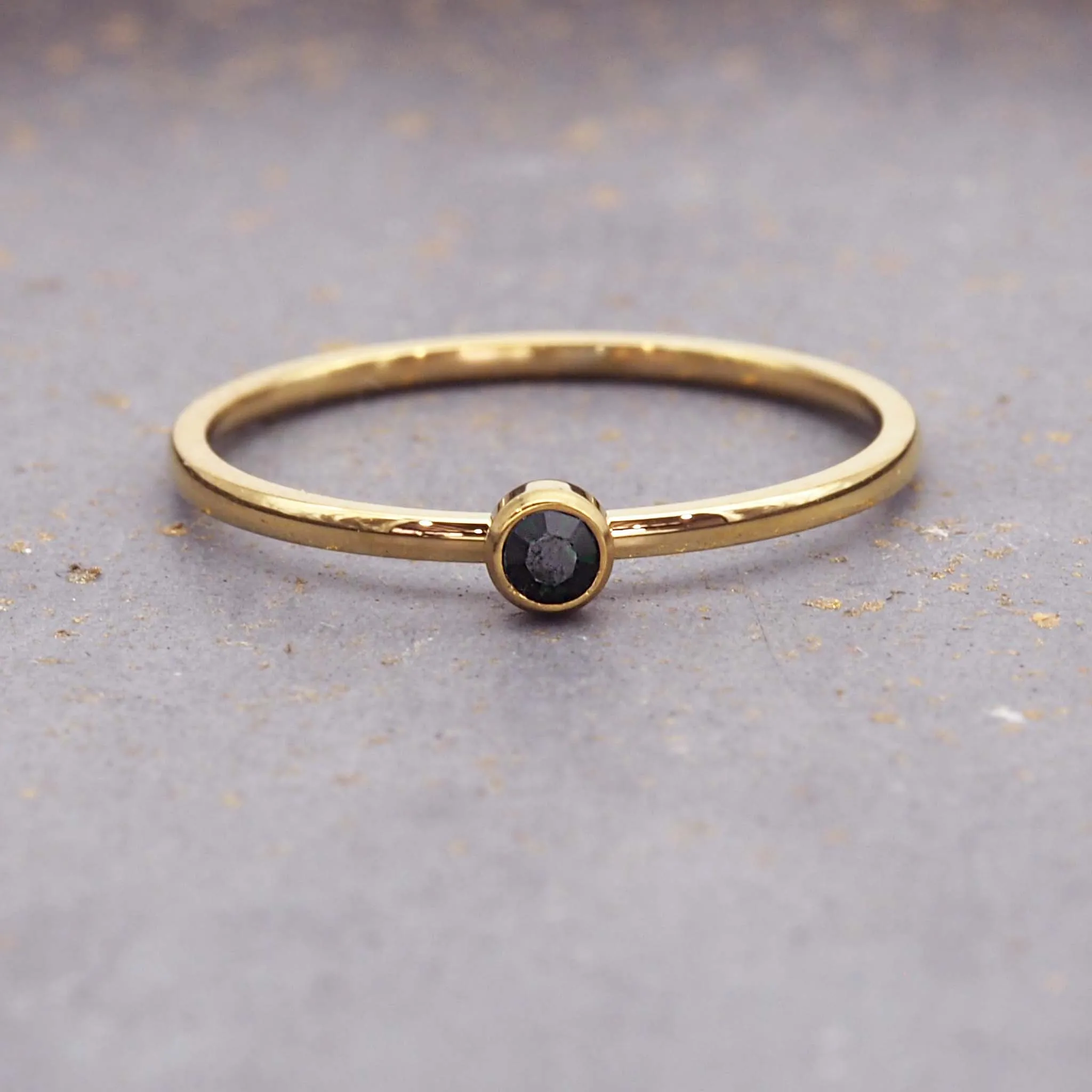 Dainty Birthstone Gold Ring