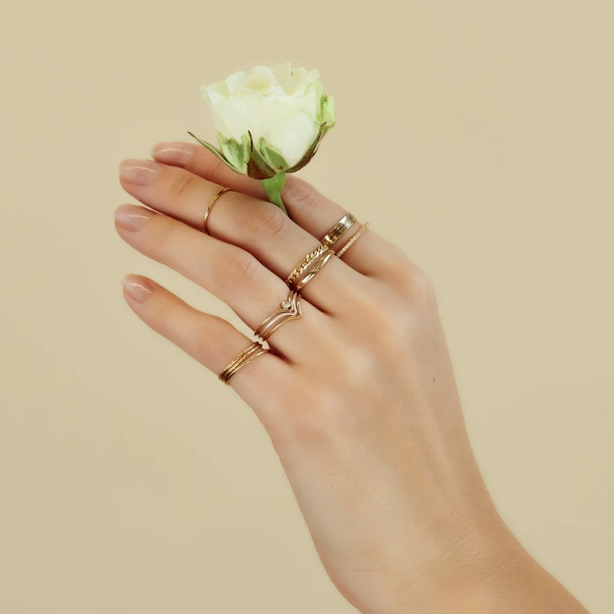 Dainty Chevron Ring