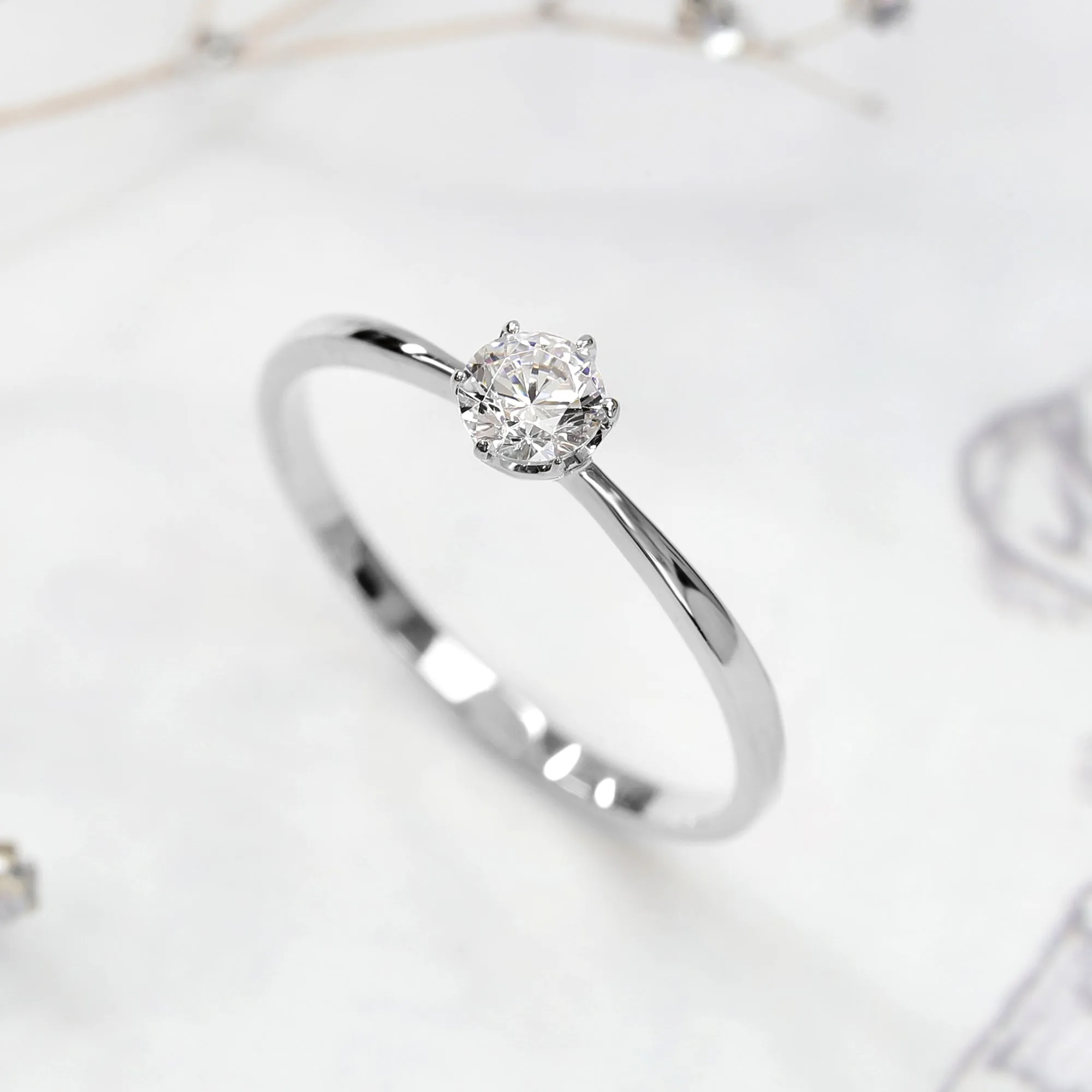 Delicate Diamond Promise Ring