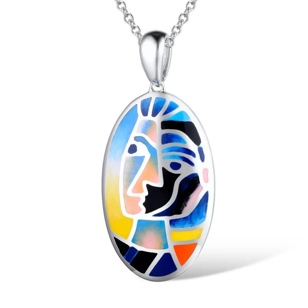 Delicate Enamel Character Pendant