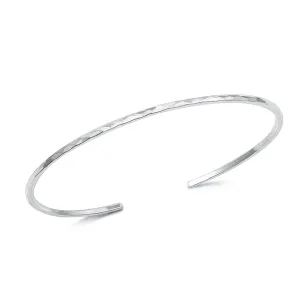 Delicate thin silver cuff