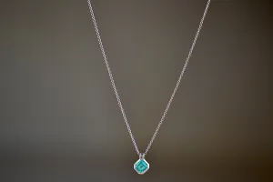 Duo Bale Emerald Pendant in Platinum